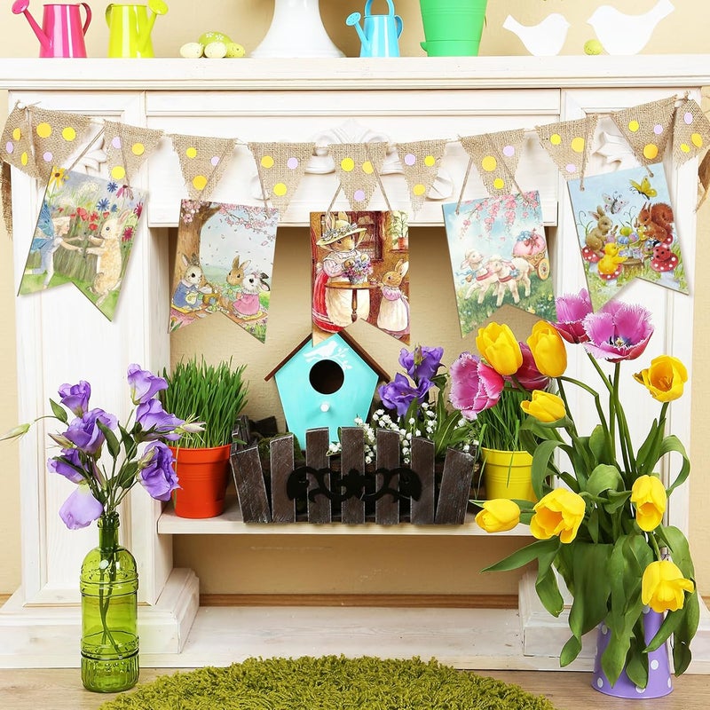 Sophena Large Size 7 inch Wooden Easter Ornaments to Paint, Wooden Labels Cutouts DIY Blank Unfinished Round Spring Wood Discs Ornament for Crafts Hanging Decorations 10PCS - Image 3